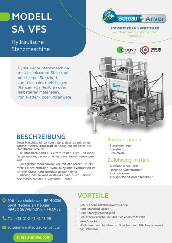Produktdatenblatt &ndash; SA VFS DE