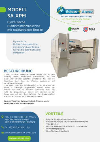Produktdatenblatt &ndash; SA XPM DE