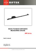 Back-to-back Distance Measuring Gauge IMR Series Manual