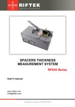 Spacers Thickness Measurement System RF035 Series Manual