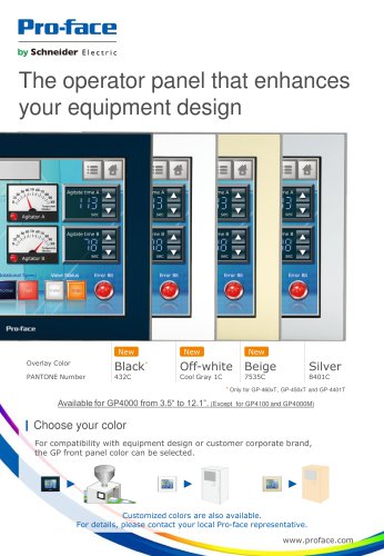 The operator panel that enhances your equipment design