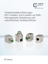 P|Cabling - Schaltschrankdurchführungen M12 X-kodiert und D-kodiert auf RJ45 - 1