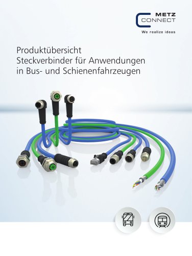 Produktübersicht Steckverbinder für Anwendungen  in Bus- und Schienenfahrzeugen