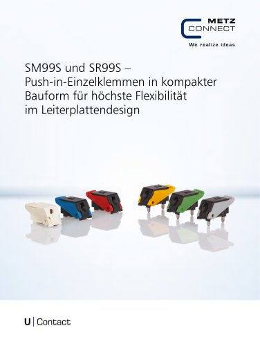 U|Contact - SM99 und SR99 – Push-in-Einzelklemmen in kompakter Bauform für höchste Flexibilität im Leiterplattendesign