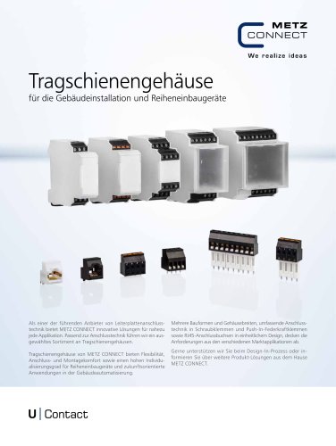 U|Contact - Tragschienengehäuse für die Gebäudeinstallation und Reiheneinbaugeräte