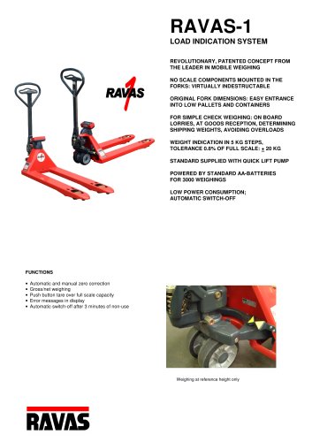 Pallet truck scales RAVAS-1 