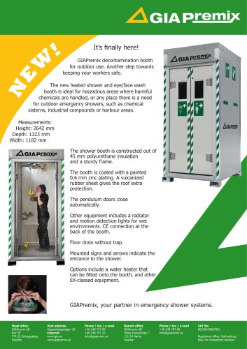 Decontamination booth for outdoor use