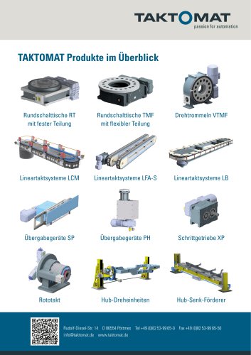 TAKTOMAT Produkte im Überblick