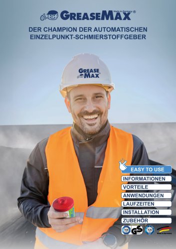 Automatischer Schmierstoffgeber GREASEMAX&reg; Brosch&uuml;re