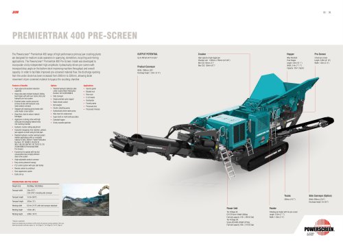 Powerscreen Premiertrak 400 Pre-Screen Crushing