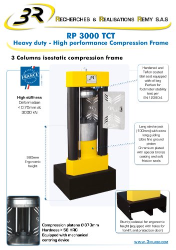 3R 3 Columns isostatic compression frame