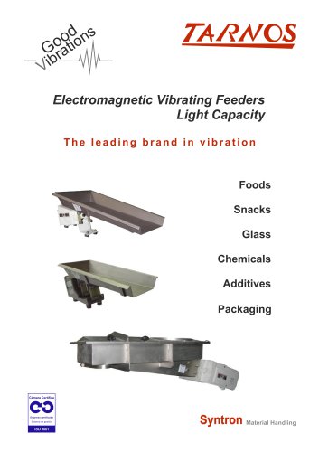 Electromagnetic Vibrating Feeders Light Capacity