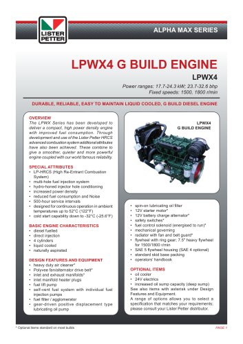 LPWX4 G BUILD ENGINE