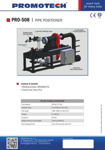 PRO 508 Multi axis welding positioners