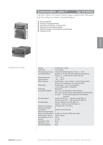 Summenzähler "mini-i" Typ 634/635