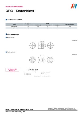CPG Datenblatt