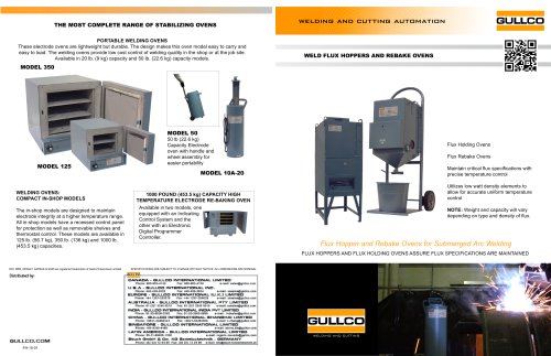 weld flux hoppers and rebake ovens