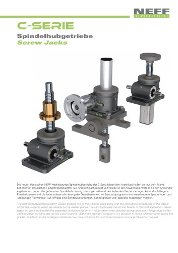 Produkthandout Spindelhubgetriebe C-Serie