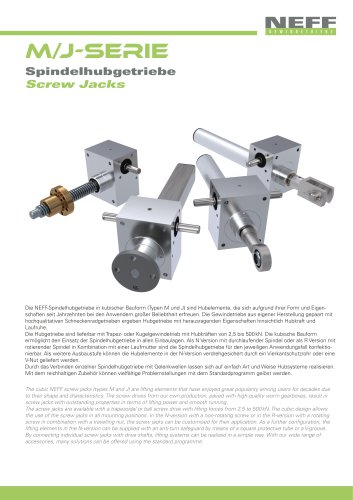 Produkthandout Spindelhubgetriebe M/J-Serie