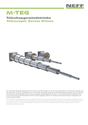 Produkthandout Teleskopgewindetriebe M-TEG