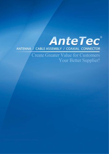 Antetec catalogue of cable assemblies and connectors