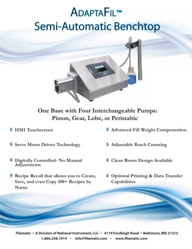 AdaptaFil Semi-Automatic Benchtop