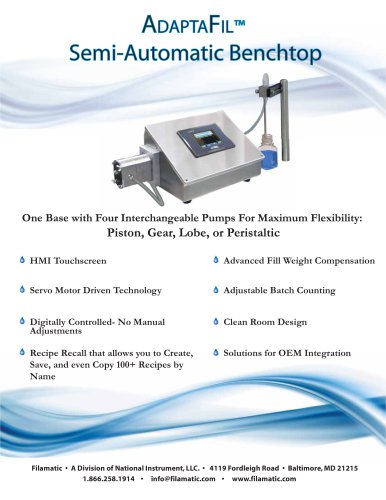 ADAPTAFIL™ Semi-Automatic Benchtop