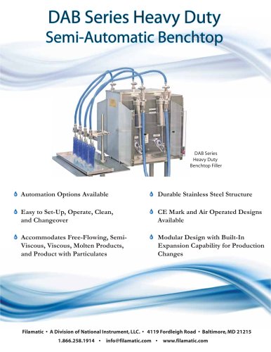 DAB Series Heavy Duty Semi-Automatic Benchtop