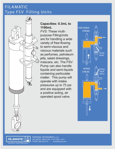 FSV Piston Filling Unit