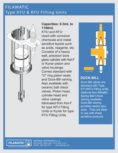 KYU Piston Filling Unit