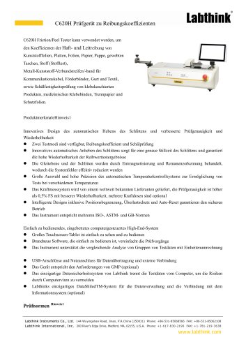 C620H Prüfgerät zu Reibungskoeffizienten
