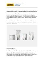 Ensuring Cosmetic Packaging Quality through Testing