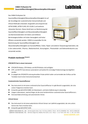 Laborprüfinstrument für Verbundfolien zur Verbesserung der Arzneimittelstabilität