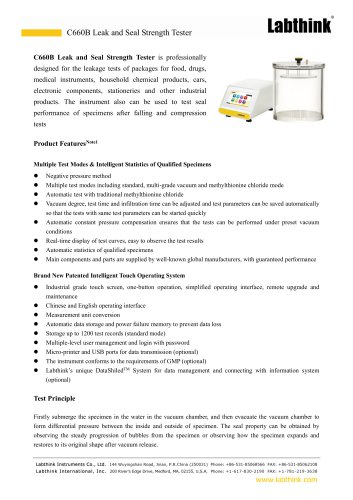 Sealed Package Leak Detection Equipment