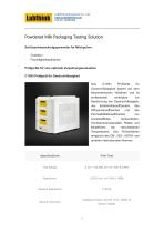 Testen der Verpackungsleistung zur Erhaltung der Qualität von Milchpulver