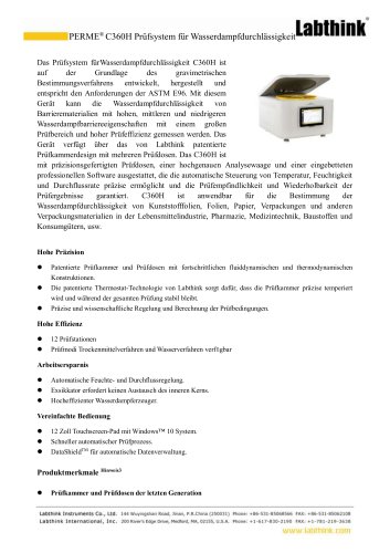 Wasserdampf-Permeations-Messgeräte zur Prüfung der Wasserdampf- & Feuchtigkeitsdurchlässigkeit von Folien und Verpackungen