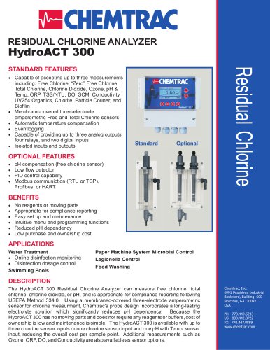 HydroACT 300 - Residual Chlorine Analyzer