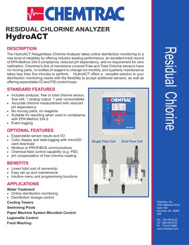 HydroACT Residual Chlorine Analyzer