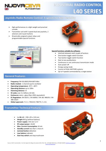 Joystick Remote Controls - SAGA-L40