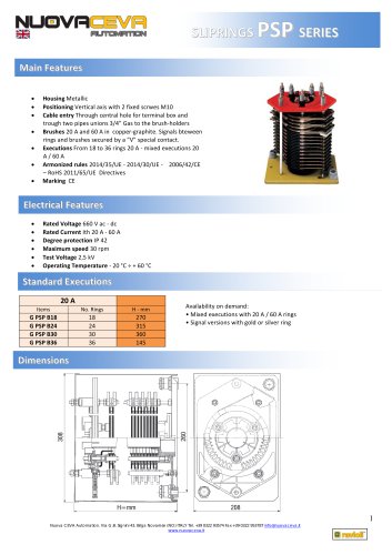 PSP type slip rings