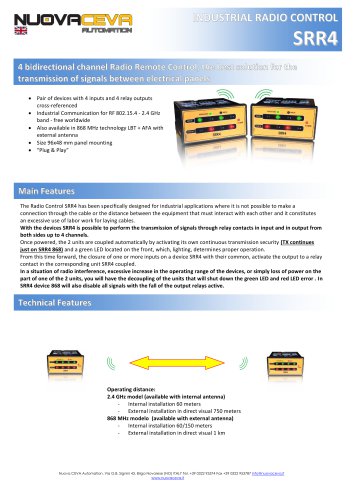 SRR4 Bidirectional Radio Remote Control