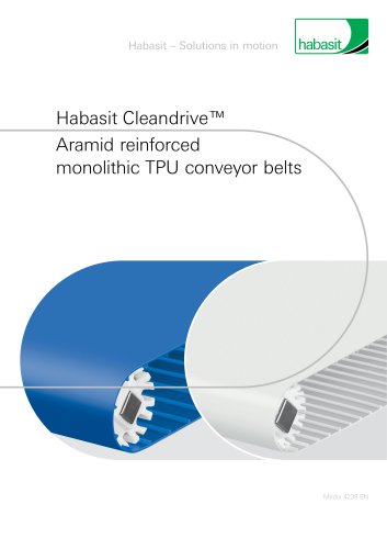 Habasit Cleandrive™ Aramid reinforced monolithic TPU conveyor belts