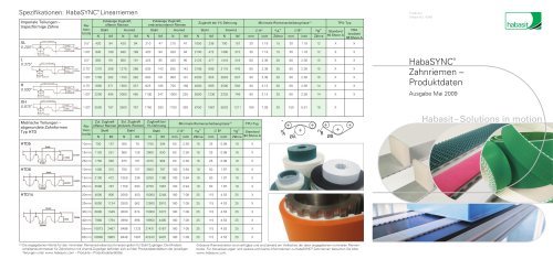 Habasit Timing Belts Product overview (4246)