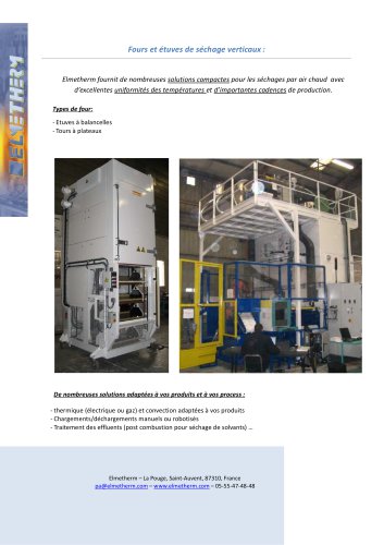 vertical drying oven and furnace