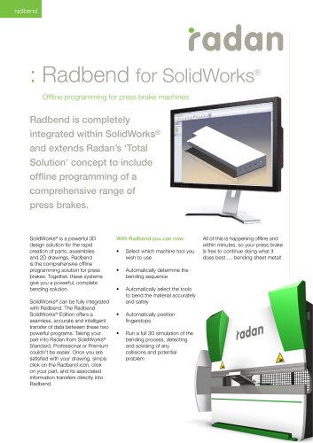 RADAN Radbend for Solid Works