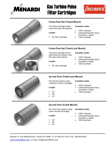 Pulse Filter Cartridges