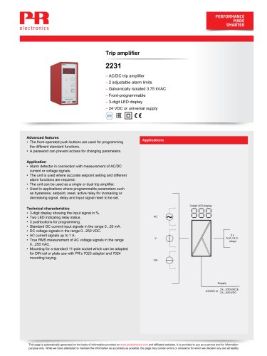 Trip amplifier 2231