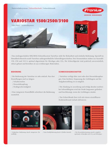 VarioStar 1500 / 2500 / 3100