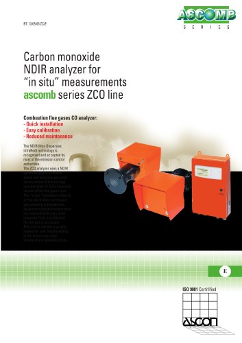 Carbon monoxide NDIR analyzer for "in situ' measurements