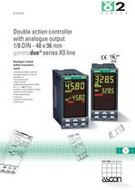 Double action controller with analogue output 1/8 DIN - 48 x 96 mm